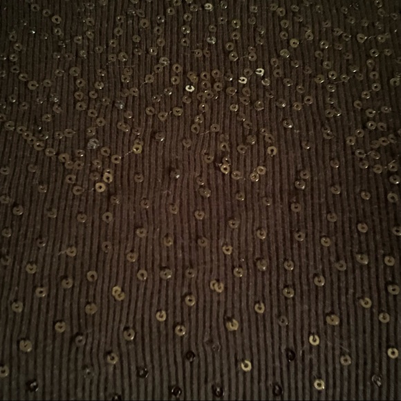 Quacker Factory black sequined ribbed knit top - Picture 7 of 7